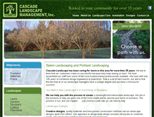 Tablet Screenshot of cascadelandscape.com